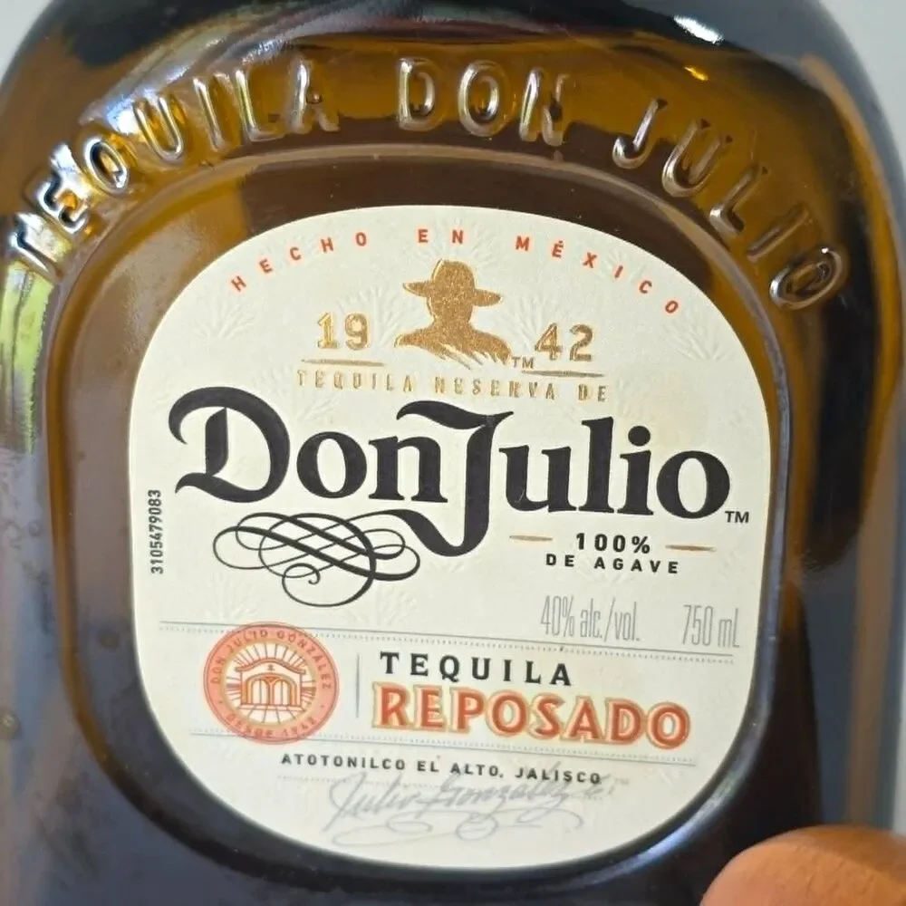 Don Julio Reposado Tequila Bottle 750ml EMPTY With Wood Cork, Craft or Bar Decor